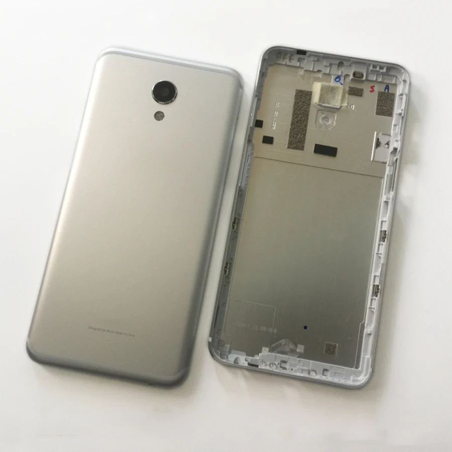 Серебристый Для 5," для Meizu M6s Meilan S6 M6s S6 Mblu S6 задняя крышка корпуса батареи чехол Замена задней двери - Цвет: Серебристый