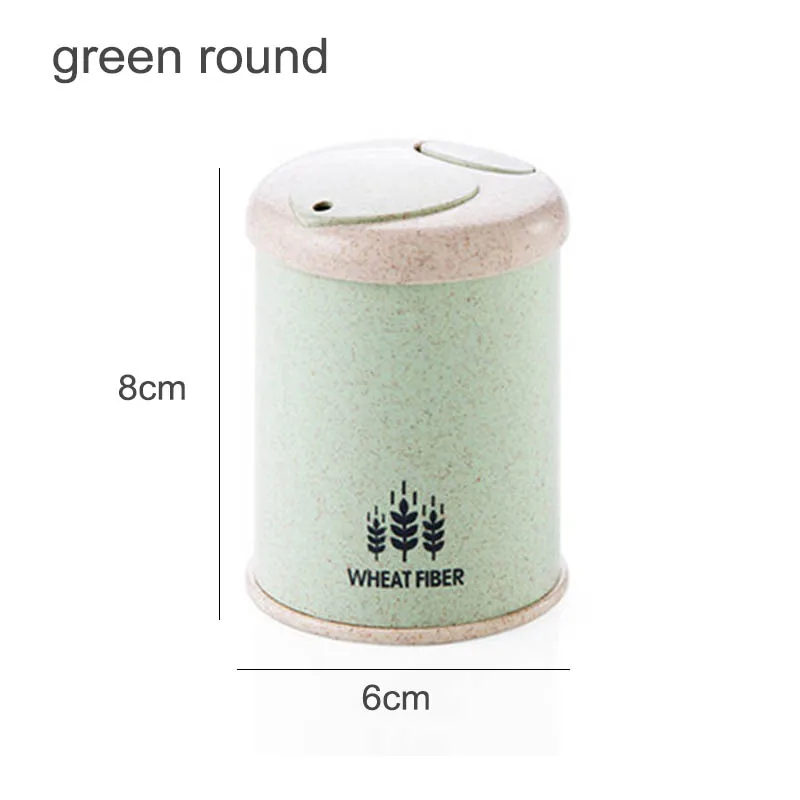green round Кухонные аксессуары, коробка для зубочисток, экологически чистый чехол для хранения зубочисток, 1 шт., пшеничный соломенный Диспенсер Для Зубочисток - Цвет: green round