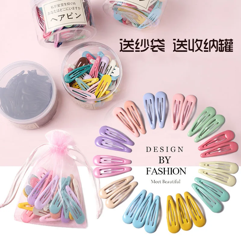 

Fashion Candy Colors Hair Clip Snap Button Hair Pins for Women Simple Hairpin Hair Clips Jewelry Lady Barrette Stick Wholesale