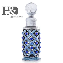 H& D 6 мл винтажный многоразовый флакон для духов, украшенный кристаллами, ретро пустотелый стеклянный флакон для духов, домашний Свадебный декор, подарок