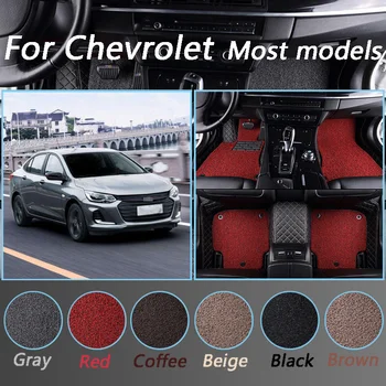 

Double layer Car Floor Mats For Chevrolet Captiva Sonic Sail Spark Aveo Cruze Blazer epica Camaro Cavalier Trax Custom Made