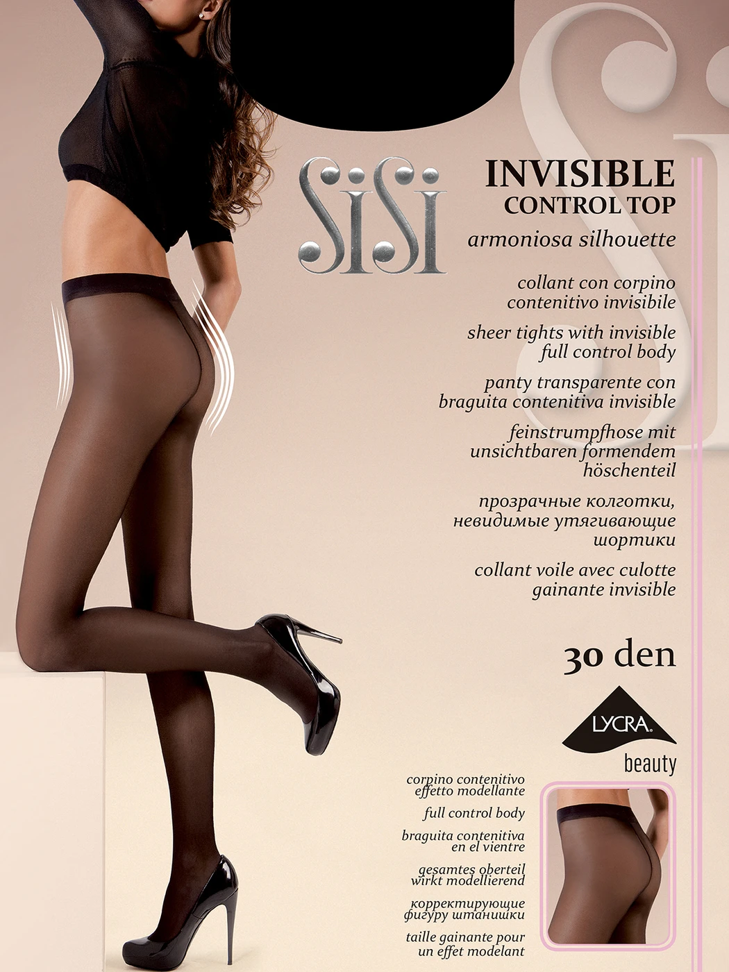 Sisi medias invisibles, control top 30, color negro, 4L|Pantis| - AliExpress