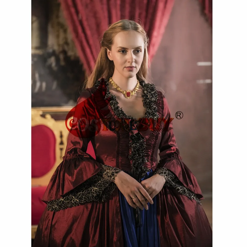 Costumebuy викторианская Мария Антуанетта рококо бальное платье 18 век Антуанетта барокко Маскарад женское платье королевы на заказ