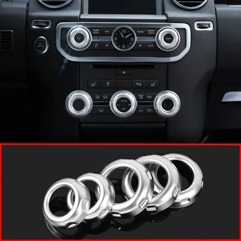 

Car Chrome Center Control Air Conditioning Volume Knob Trim Cover for Land Rover Range Rover Sport L320 Discovery 4 Freelander 2
