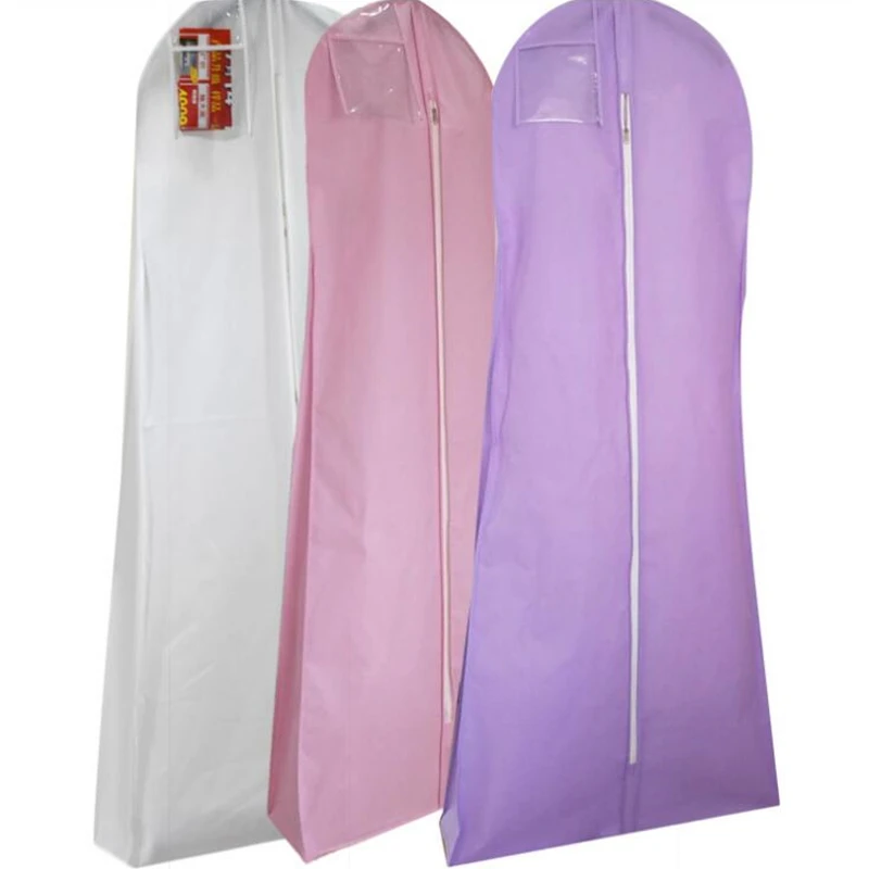 

HOT Plus Size Storage Bags For Display Wedding Dresses Dust Cover Garment Dustproof Moisture-proof Large Bridal Gown 70" Length