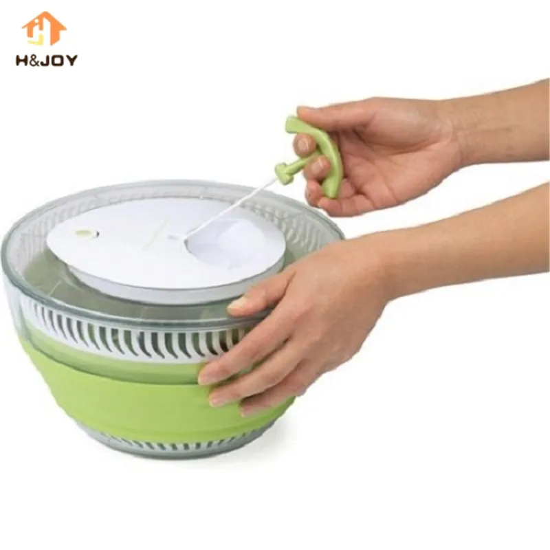 

Salad Spinner Multi-use Collapsible Salad Dryer Place Saving Manual Veggie & Lettuce Dryer Vegetable Container Salad Bowl