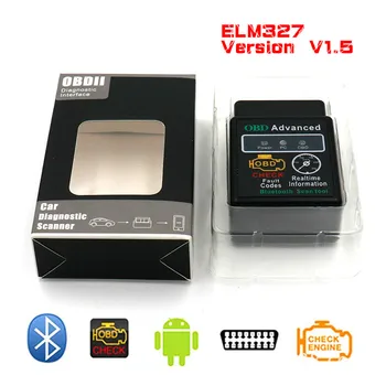 

Mini ELM327 V1.5 Bluetooth Obd2 Automotive Scanner OBDII Diagnostic Interface ELM327 HH OBD Advanced Car Diagnostic Scanner Tool