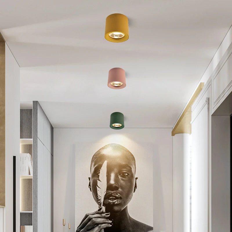 Цветные светодиодные потолочные светильники Macarons современные освещение для