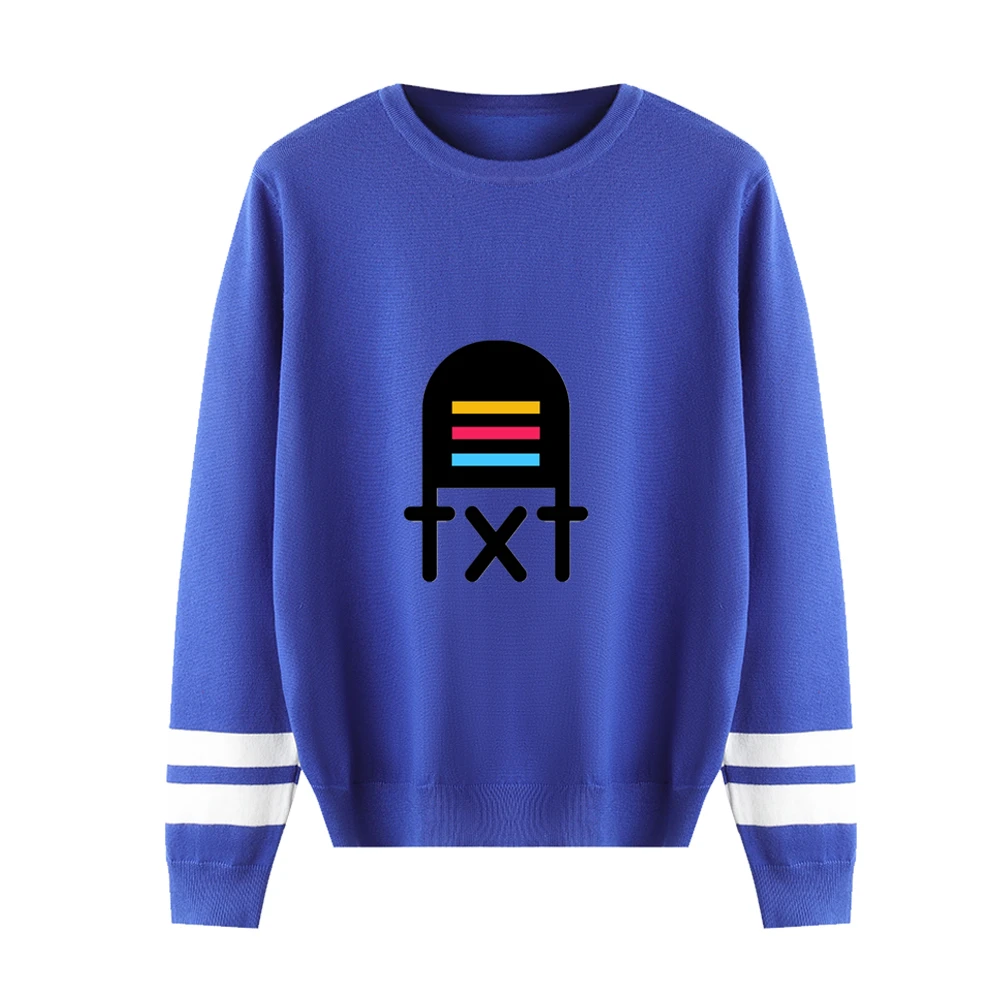 TXT TOMORROW X TOGETHER Kpop крутой свитер с принтом Harajuku Модный высококачественный зимний Кардиган с круглым вырезом сверхмодный свитер - Цвет: MY01