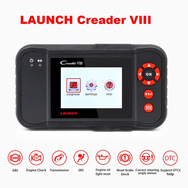 Creader VIII Launch X431 CRP129 CRP123 Creader VII+ OBD2 сканер двигателя/ABS/SRS/трансмиссия автомобильный считыватель кодов автомобиля диагностический инструмент сканирования - Цвет: Creader VIII
