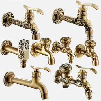 

Modern Free Shipping Antique Brass Decorative Outdoor Faucet Tap Bathroom Washing Machine /Mop Faucet
