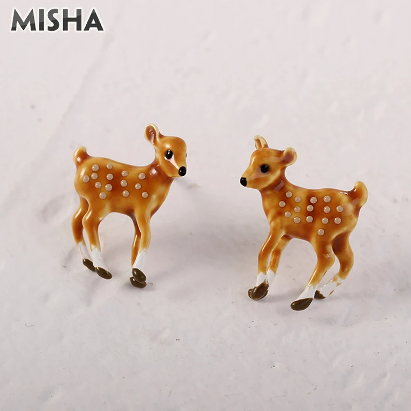 MISHA, милые Sika серьги-гвоздики для женщин, ручной работы, эмалированные Ювелирные серьги для женщин и девушек, вечерние, свадебные, подарки на день рождения