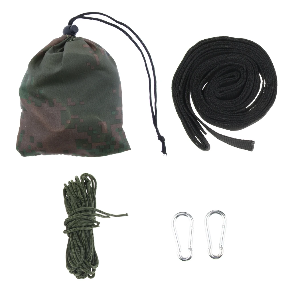 Portable Tree Hammock Swing Hanging Kit Straps +  Net Ropes + Hooks