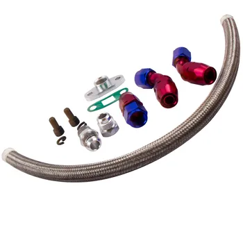 

10AN Turbo charger Steel Oil Drain Return Line T3 T4 T04E T70 T60 turbo hose kit