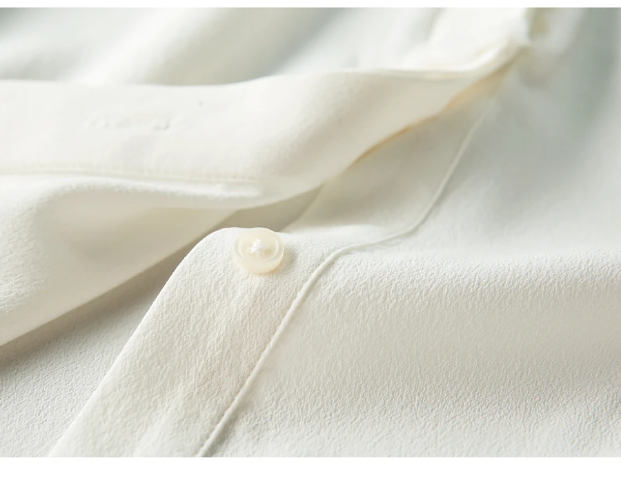 SuyaDream, женские блузки из тяжелого шелка, 30 мм, шелк, креп, длинный рукав, белая офисная блузка, рубашка, весна, пуговицы, рубашки