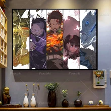 

Japanese Anime Demon Slayer Kimetsu No Yaiba Posters And Prints Modern Living Room Cuadros Nordic Home Decor Wall Art Canvas