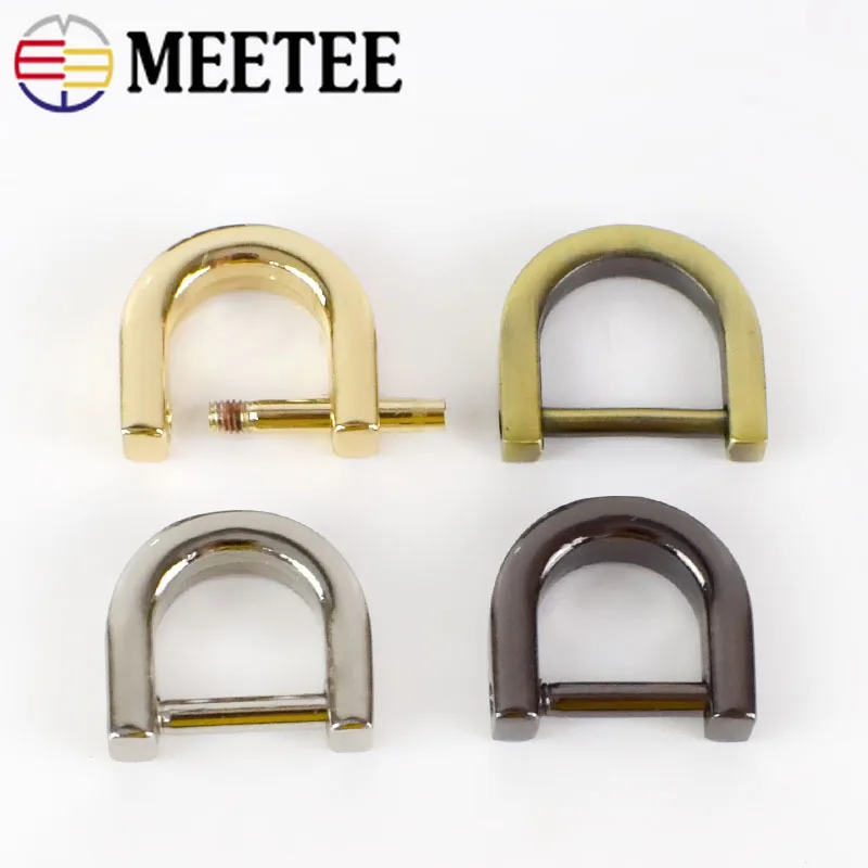 Meetee, 5 шт., 1-2 см, d-образное кольцо, металлическое уплотнительное d-образное кольцо, пряжки, сумка, кошелек, ремень, висячая пряжка, шитье, ручная работа, кнопки, аксессуары, H6-3