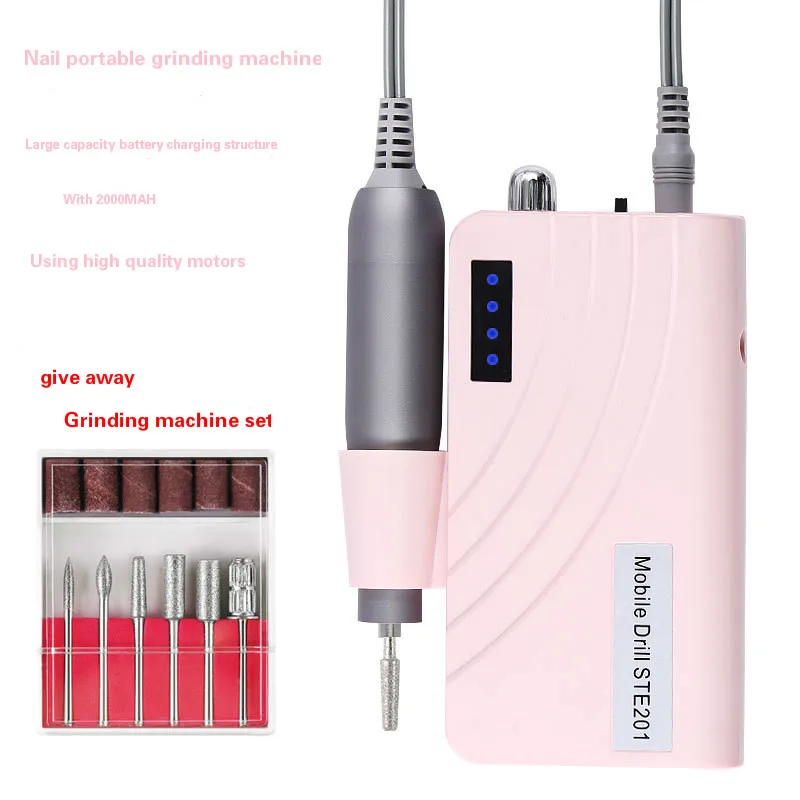 

Nail Polishing Machine Charging Portable Electric Manipulator Manicure Set Decoration Toe Drilling Silicone Remove Polishing Too