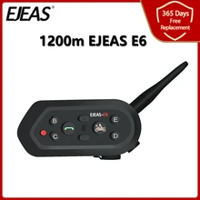 E6 1200m sistema de comunicação da motocicleta vox bluetooth motocicleta intercom capacete fone de ouvido motorradhelm bluetooth