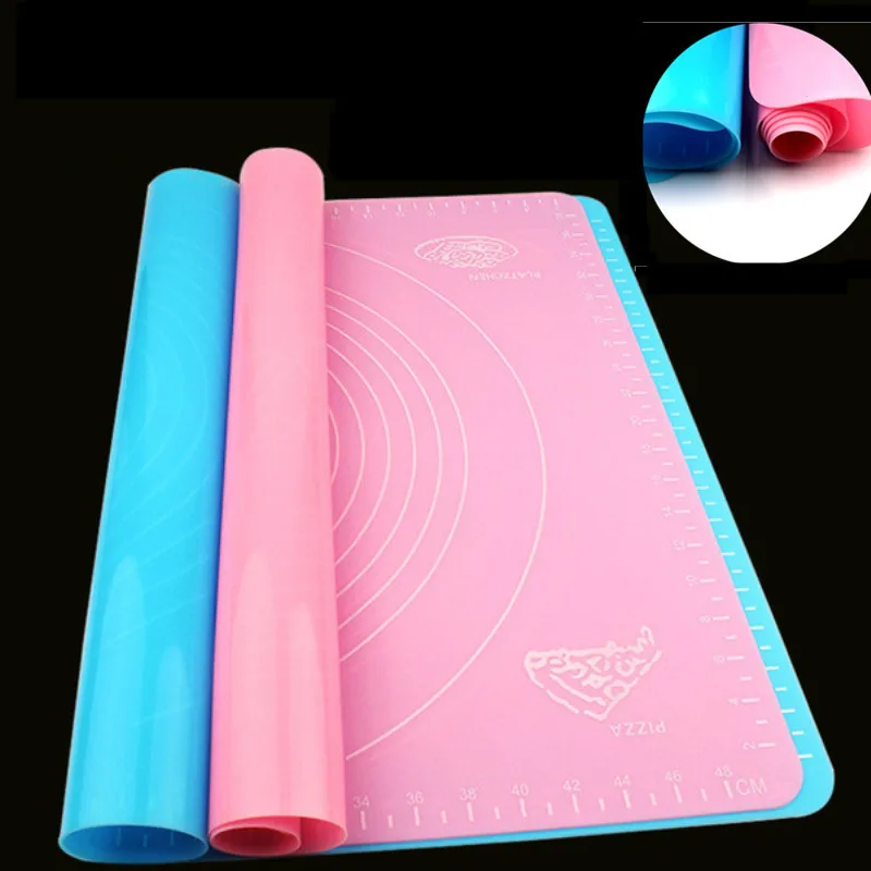 Non-Stick Pastry Boards Silicone Mat Rolling Dough Liner Pad Pastry Cake Bakeware With Scale Kitchen Cooking Tools Dropshipping