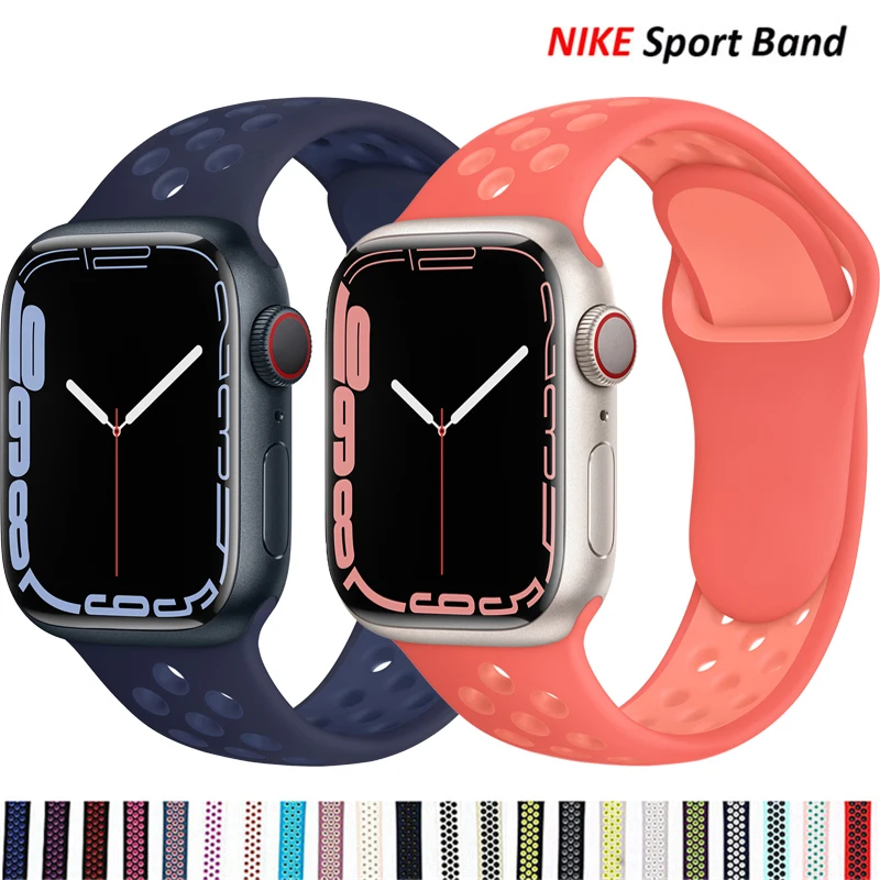 Ремешок силиконовый для Apple Watch браслет смарт-часов iWatch Series 3 4 5 6 7 se 45 мм 41 44 40 38 42 |