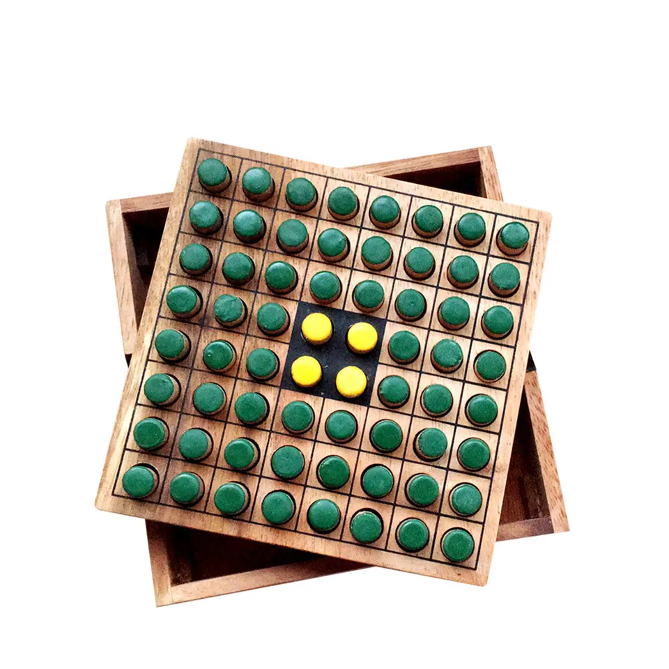64 шт. деревянный Шахматный набор реверси Отелло из твердой древесины шашки портативная стандартная развивающая игрушка домашняя настольная игра для родителей и детей