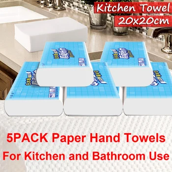 

5 Packs Kitchen Paper Towels Removable Tissue eco friendly Reusable Oil Cleaning Bathroom Hand Towels D30