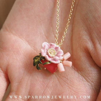 

2020 Limited Promotion Tin Women Chains Necklaces Casual/sporty Fairy Choker Moana Kolye Ruby Yu Mei Flower Necklace