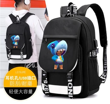 

Fashion USB charging Backpack For Teenagers Hot Game Hero Leon Crow Printing Schoolbag Men's travel bag