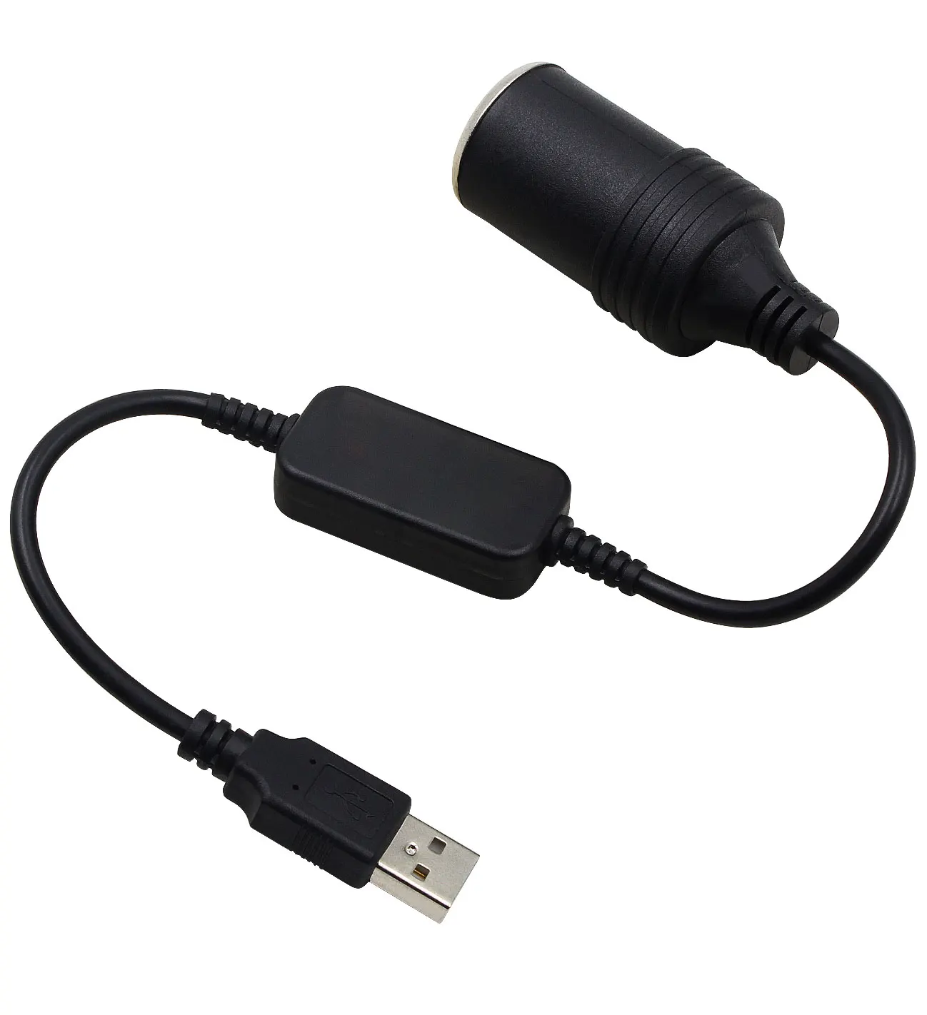 50 шт. USB 5 В до 12 в автомобильный прикуриватель гнездо Женский конвертер адаптер питания кабель