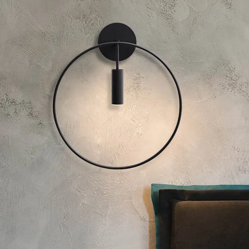 

Modern simple circular wall lamp multi element creative eye protection LED dining room bedroom bedside aisle balcony wall lamp