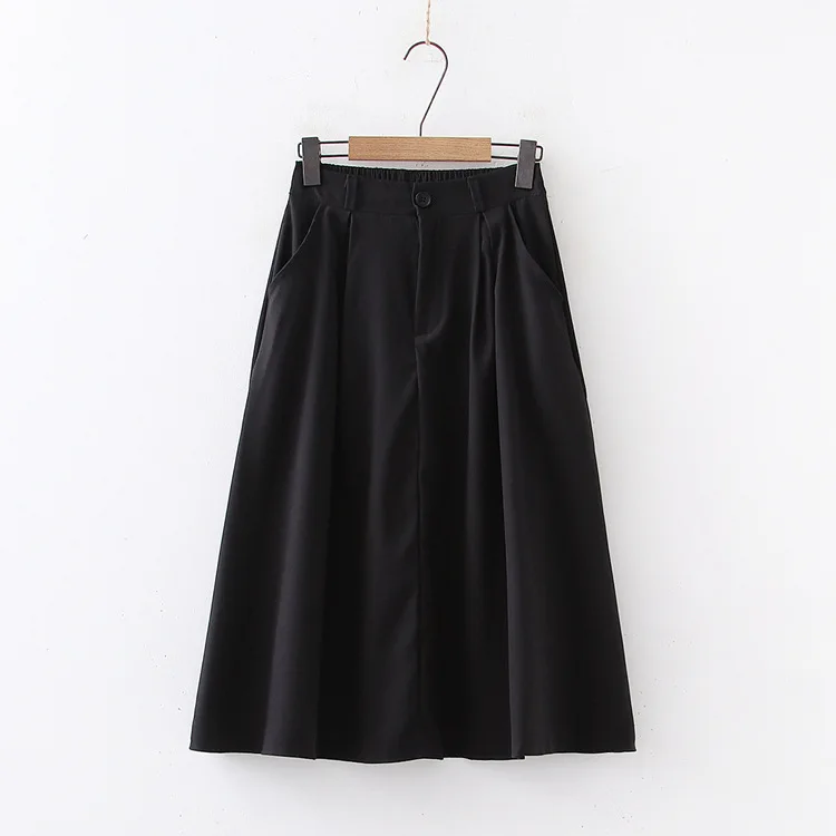 Юбки трапециевидной формы в английском стиле, однотонные, женские, модные, элегантные, с высокой талией, эластичные, шикарные, женские, Осень-зима, юбка миди