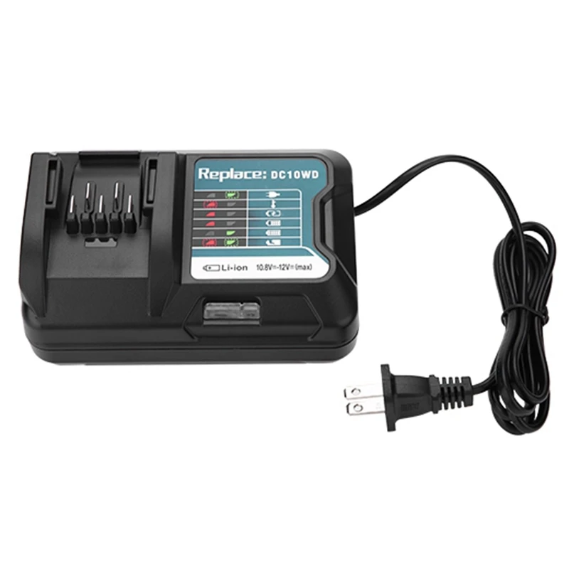 Быстрое зарядное устройство для литиевых батарей Makita 10,8 в 12 В Dc10Wd/Dc10Sb/Dc10Wc/Bl1015/Bl1016/Bl1021B/Bl1041B светодиодный заряд