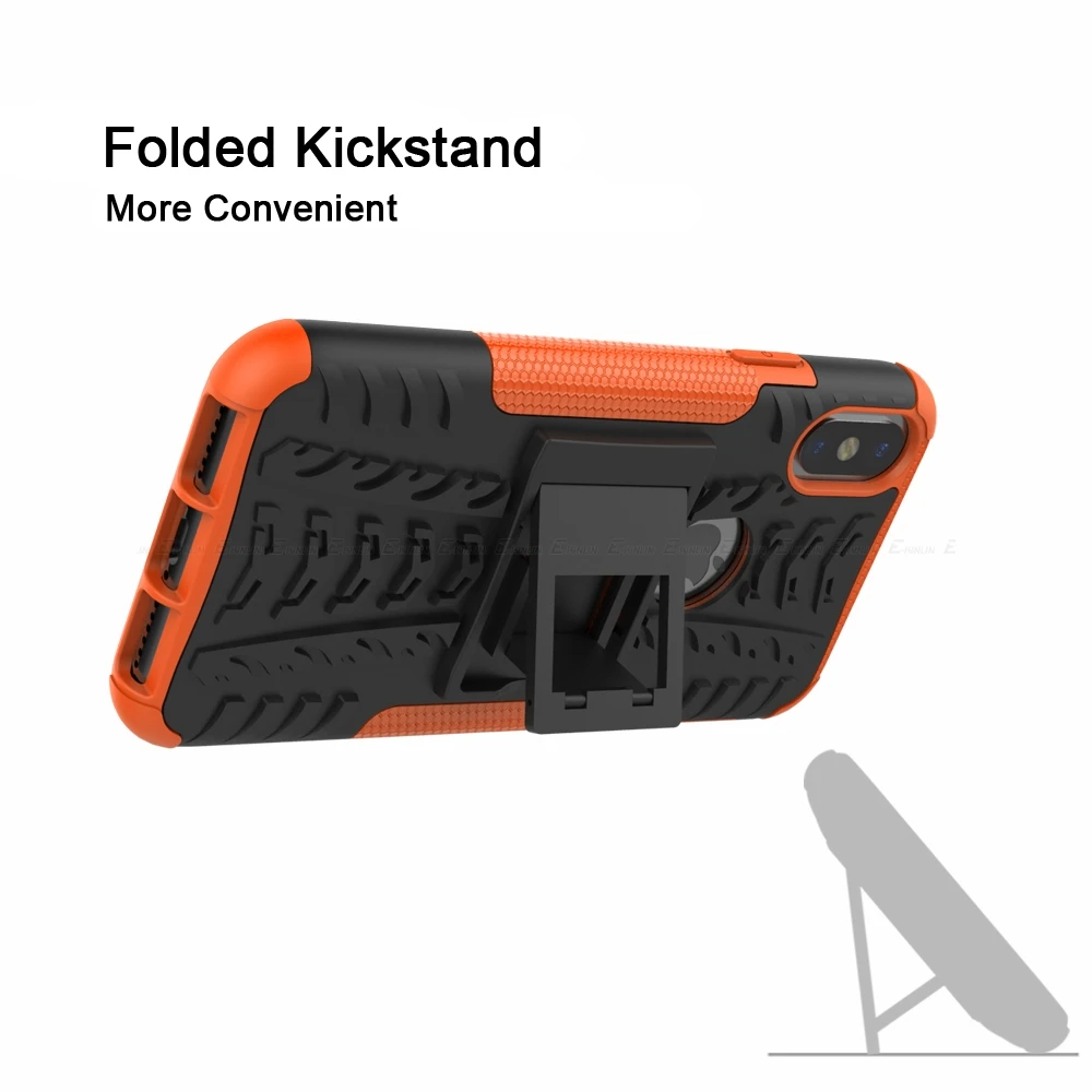 Tough Hard Heavy Cover For iPhone 14 13 11 12 mini Pro XS Max XR X 8 7 Plus SE 2022 2020 Shockproof Hybrid Stand Armor Case