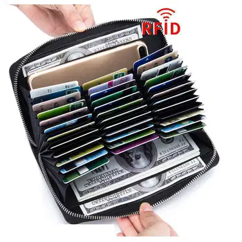 

Bussiness OL Style Simple Genuine Leather Wallet Women&Men Unisex Purse Card Holder New Pure Color Passport Wallet Cartera Mujer