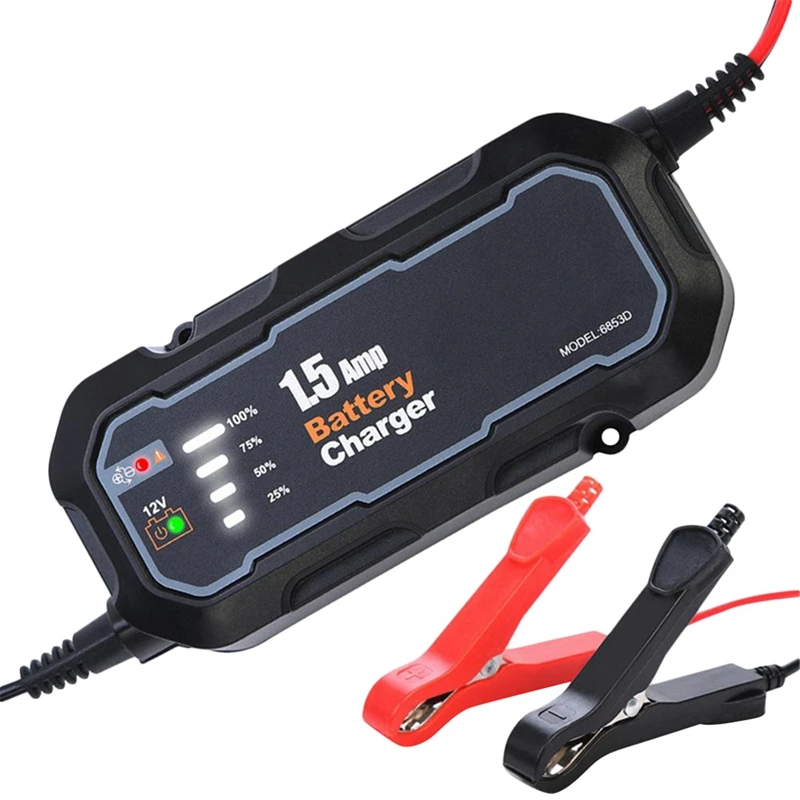 

12V 1.5A Fully Automatic Smart Battery Charger Maintainer For Car Truck Boat Motorcycle All Types Lead Acid Batteries(Eu Plug)