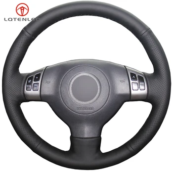 

LQTENLEO Black Artificial Leather Steering Wheel Cover For Suzuki SX4 2006-2013 Swift 2005-2011 Splash Alto 2007-2015 Opel Agila