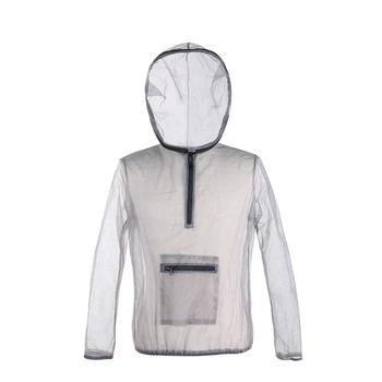 

Outdoor Jacket Ultra Light Mesh Hooded Mosquito Camping Fishing Gardening Protection Mesh Shirt Fishing Suit