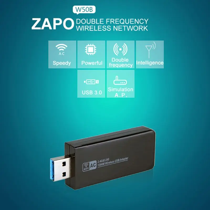 2,4G/5,8G двухдиапазонный wifi USB 3,0 1200Mbps LAN беспроводной адаптер приемник сетевая карта встроенная антенна для систем Windows Linux