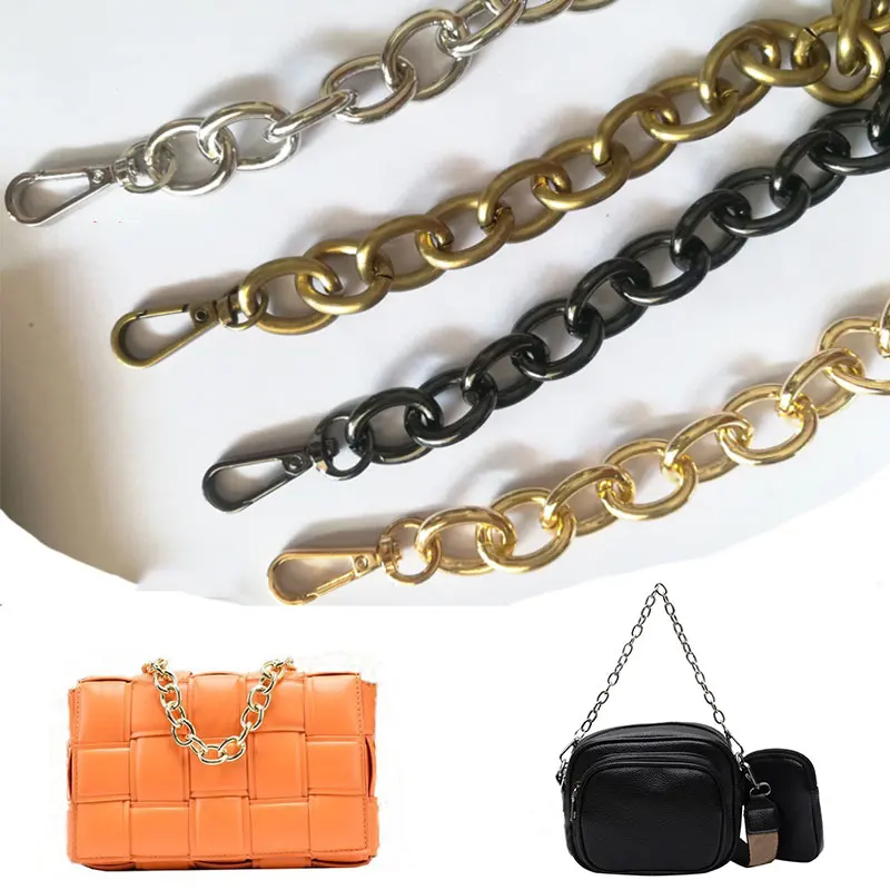 Color : Silver DIAOD 30cm Replacement Metal Chain for Handle Bag Handbag Antique Bronze Silver Golden DIY Accessories for Bag Strap Hardware 