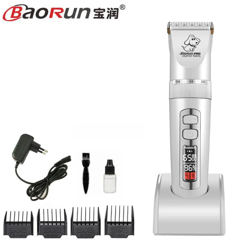 BAORUN P9 профессиональная машинка для стрижки животных, собак, триммер для стрижки домашних животных, триммер для кошек, электрические ножницы, машинка для стрижки - Цвет: Standard