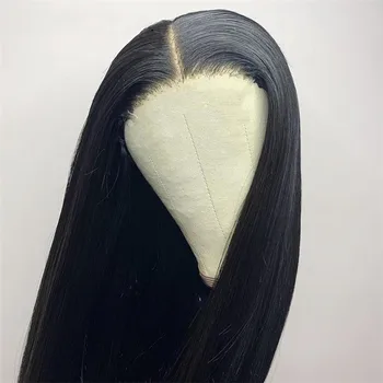

Long Straight Black Wig Synthetic Wigs for Women Middle Part Heat Resistant Fiber Natural Looking Wig Machine Made Wig