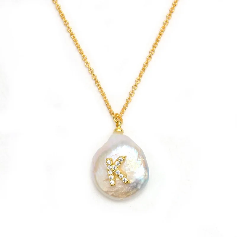 EVIL EYE Micro Pave 26 ожерелье с буквенными подвесками золотая цепочка с алфавитным жемчугом ожерелье ювелирные изделия для женщин EY6469