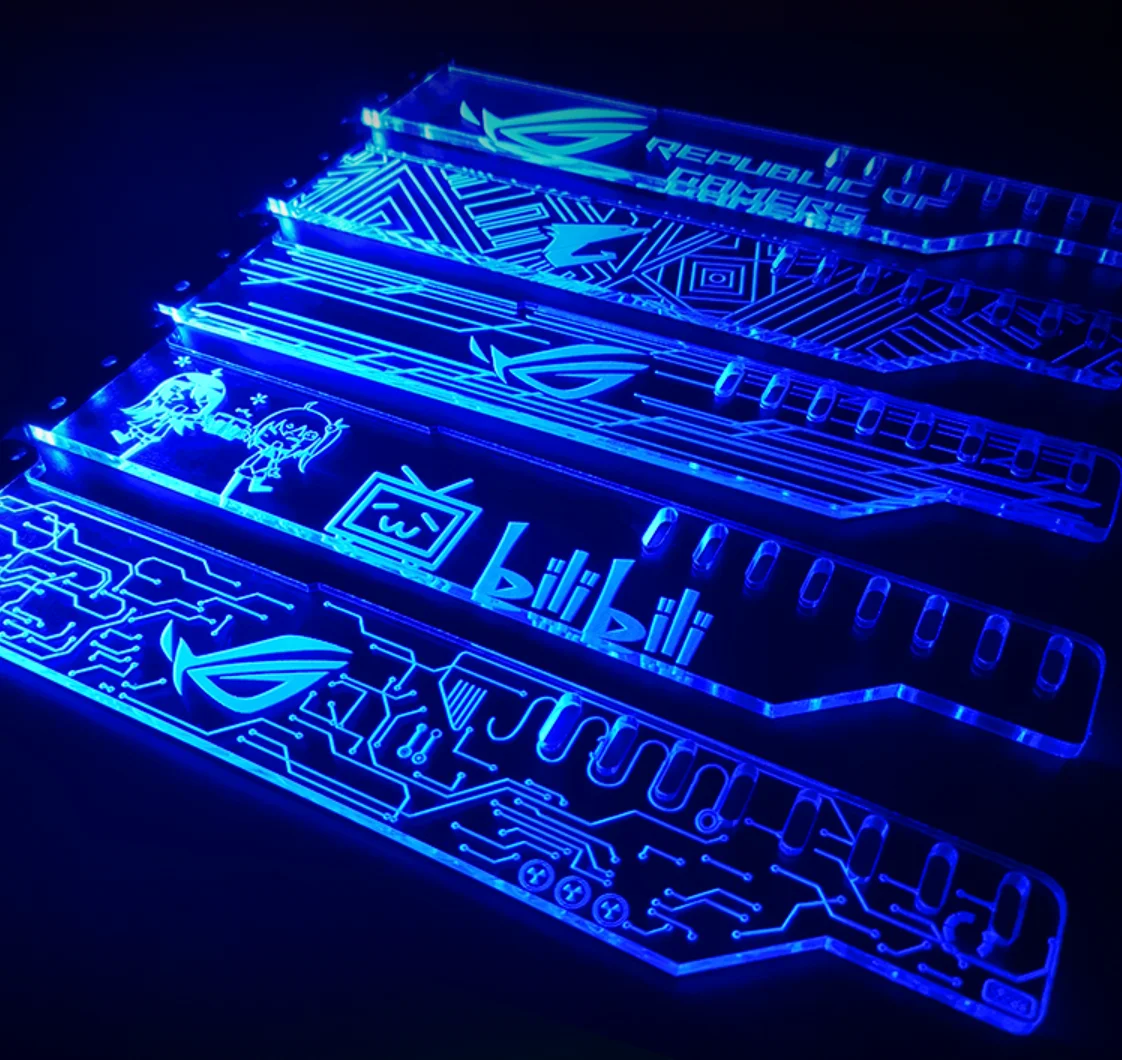 

Acrylic Bracket for Brace GPU Card Size 280 * 55 * 6mm Use for Fix Video Card RGB Light Connect AURA 4PIN Graphics card Header