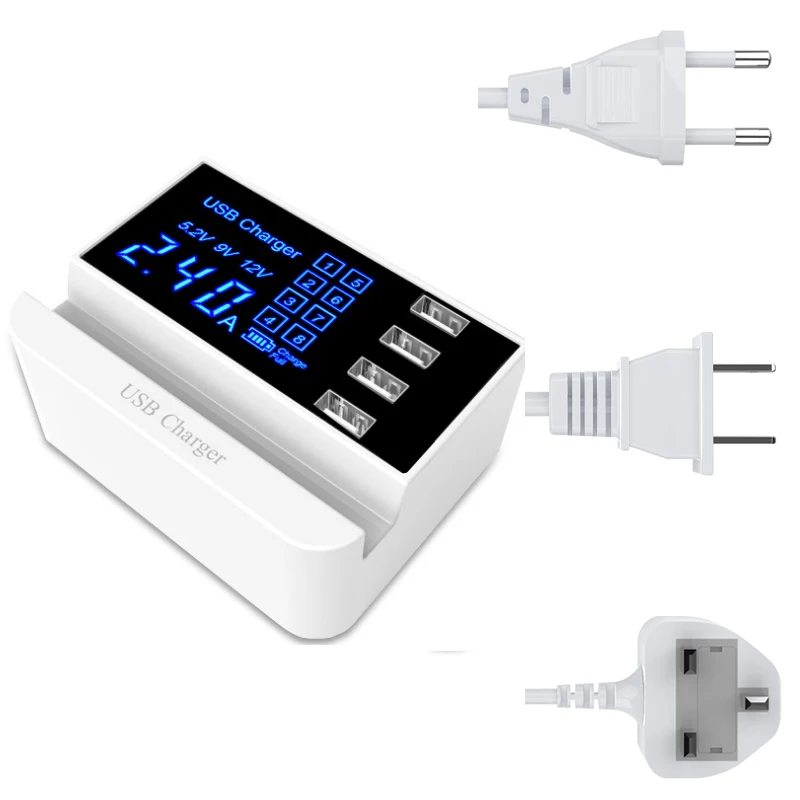 4 порта USB несколько зарядных устройств концентратор 5 в 4A Настольный Мульти USB настенное зарядное устройство для мобильного телефона смартфон планшет USB зарядное устройство EU US UK