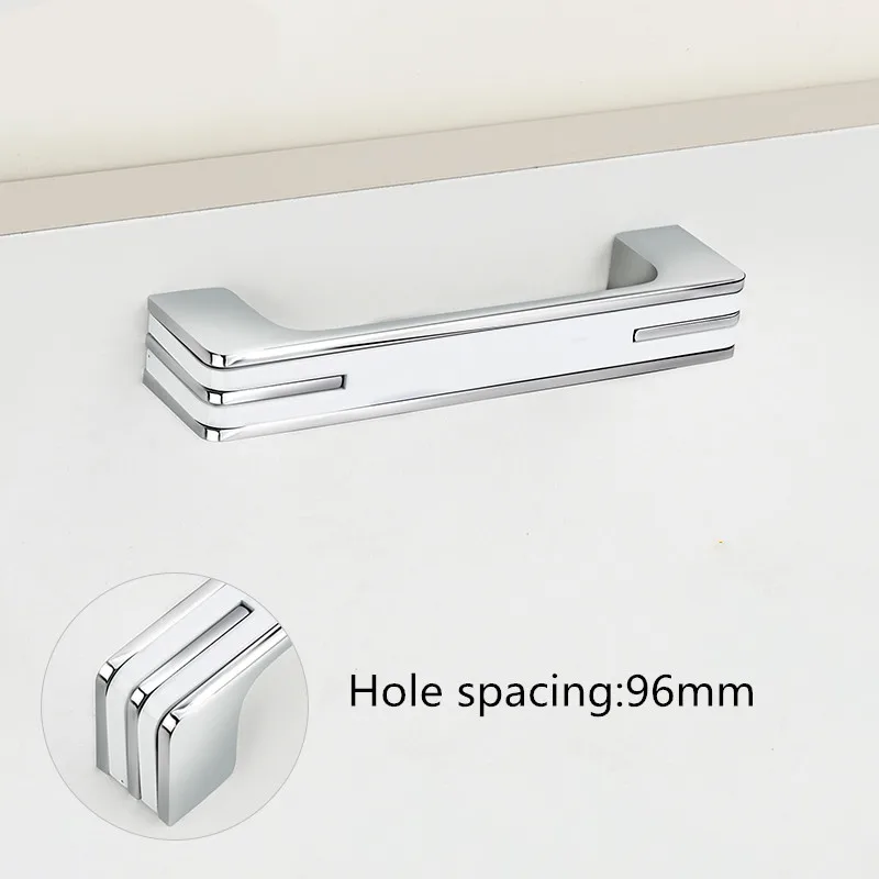 96mm Dooroom сплав ручки шкафа современный шкаф комод шкаф Ящики ручки для мебели легкие роскошные украшения - Цвет: 96mm
