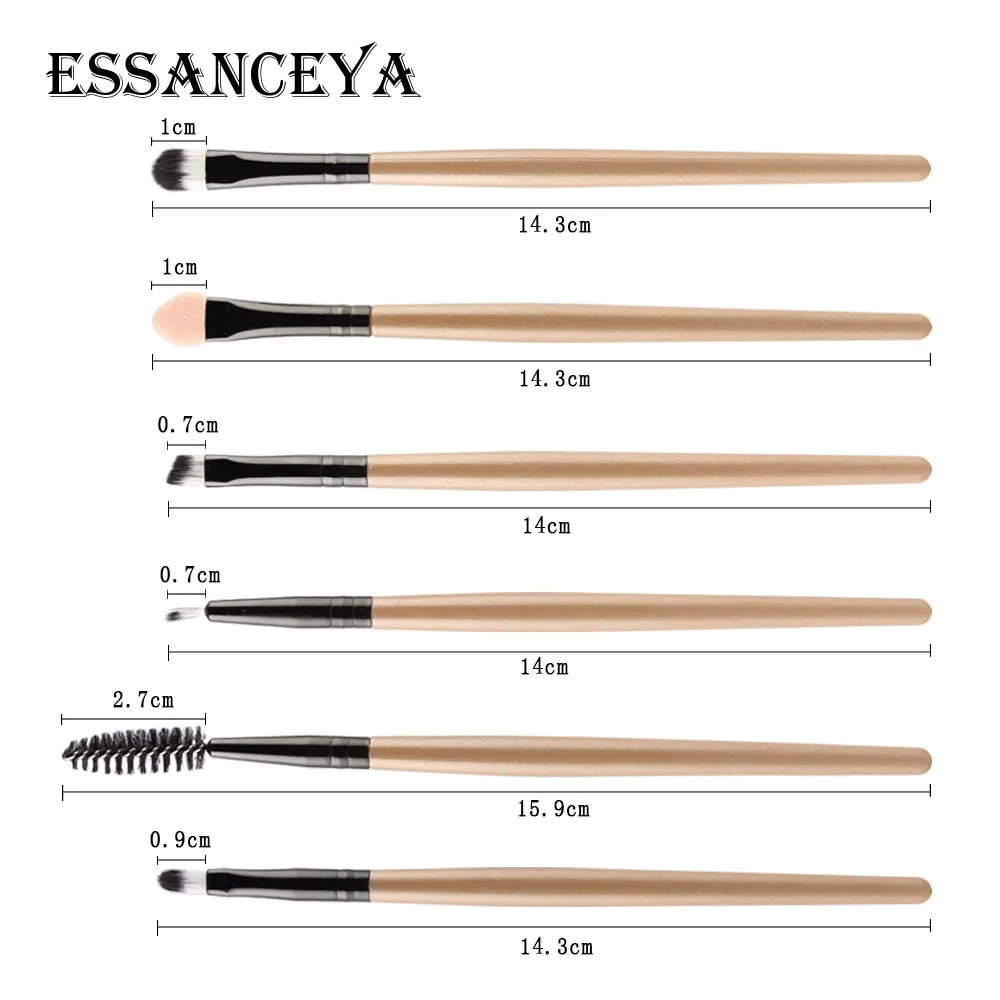 ESSANCEYA 15 шт. основа для век тени для бровей подводка для глаз с ресницами, губами кисти для макияжа Косметические Инструменты Набор кистей для макияжа глаз