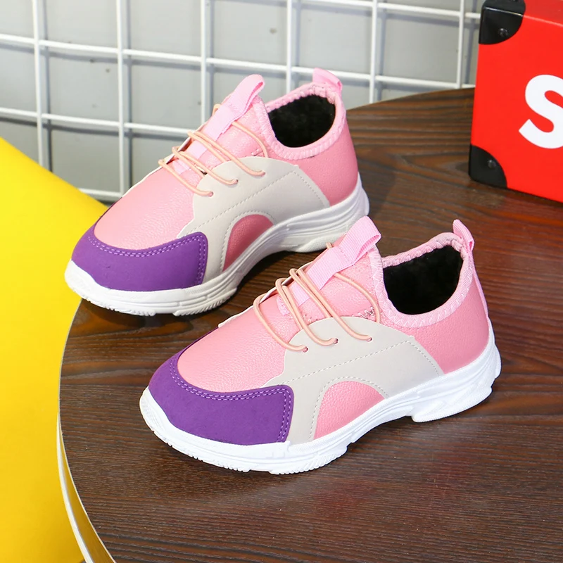 Children Outdoor Cotton Shoes baby shoes Sport Winter Keep Warm Kids Boys Plush Thicken Sneakers Casual Shoe Girls SP038