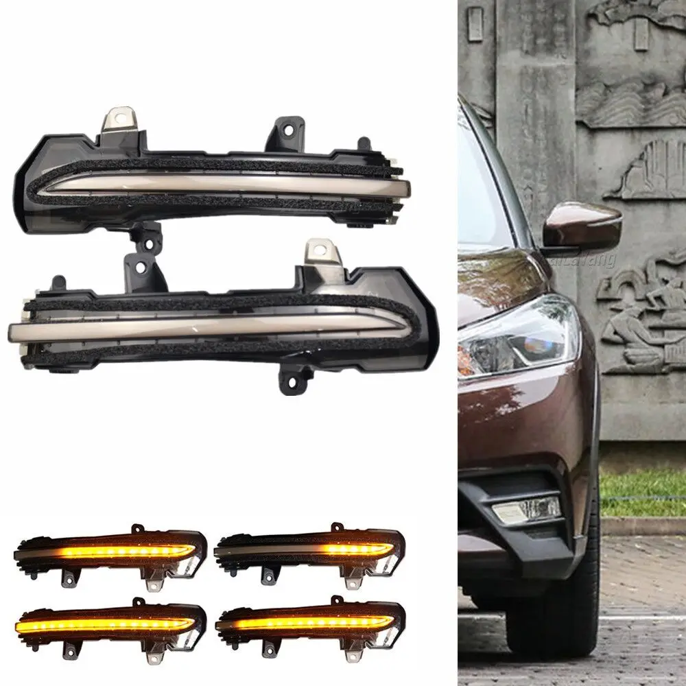 

Car Dynamic Sequential LED Turn Signal Light Side Wing Mirror Indicator Blinker for Nissan Kicks P15 2016-2019 Note E12 2017-19