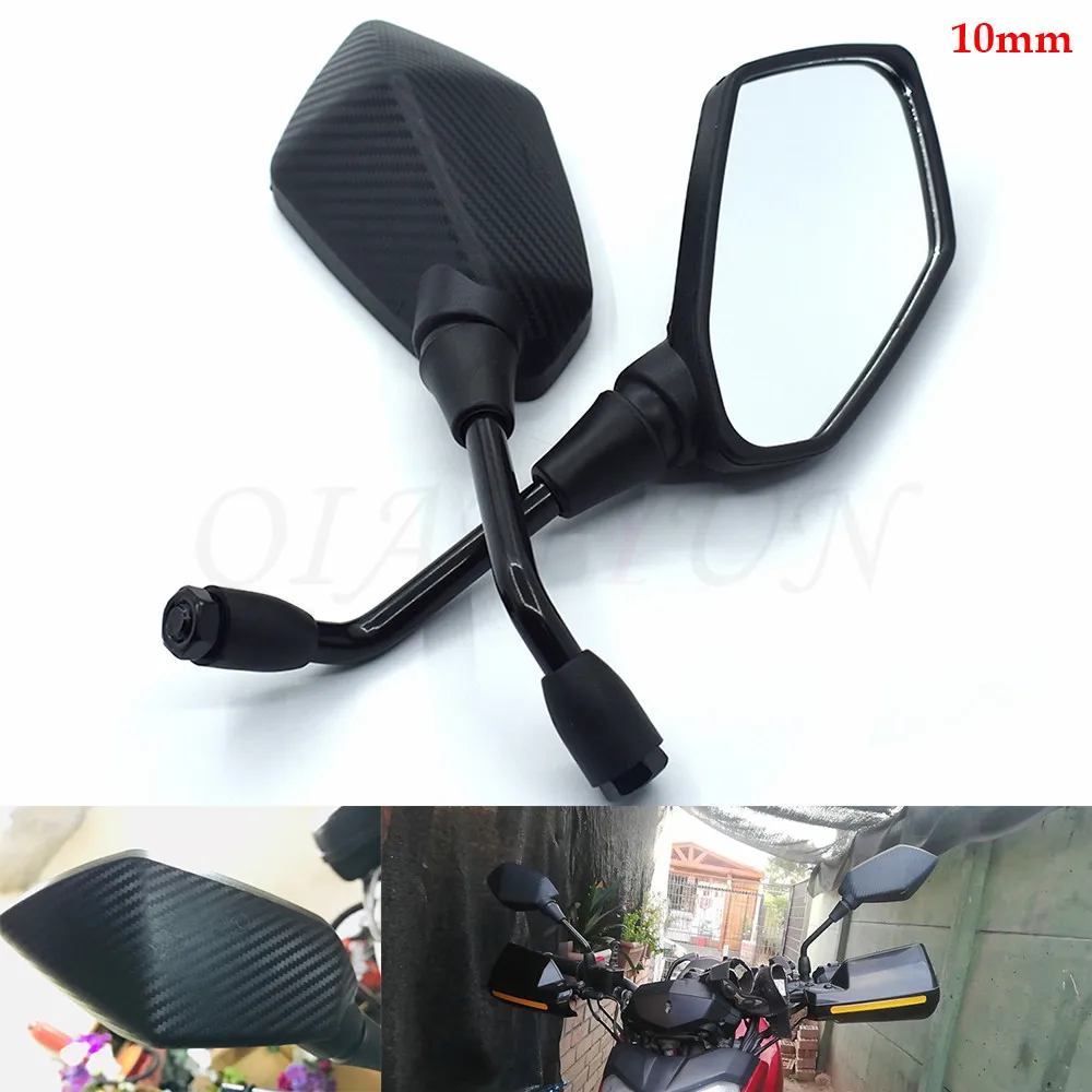 

Universal 10MM Motorcycle Handlebar Rear View Side Mirror Rearview Mirrors For Yamaha FZ6 FAZER FZ6R FZ8 FZ1 XJ6 MT-07 FZ-07